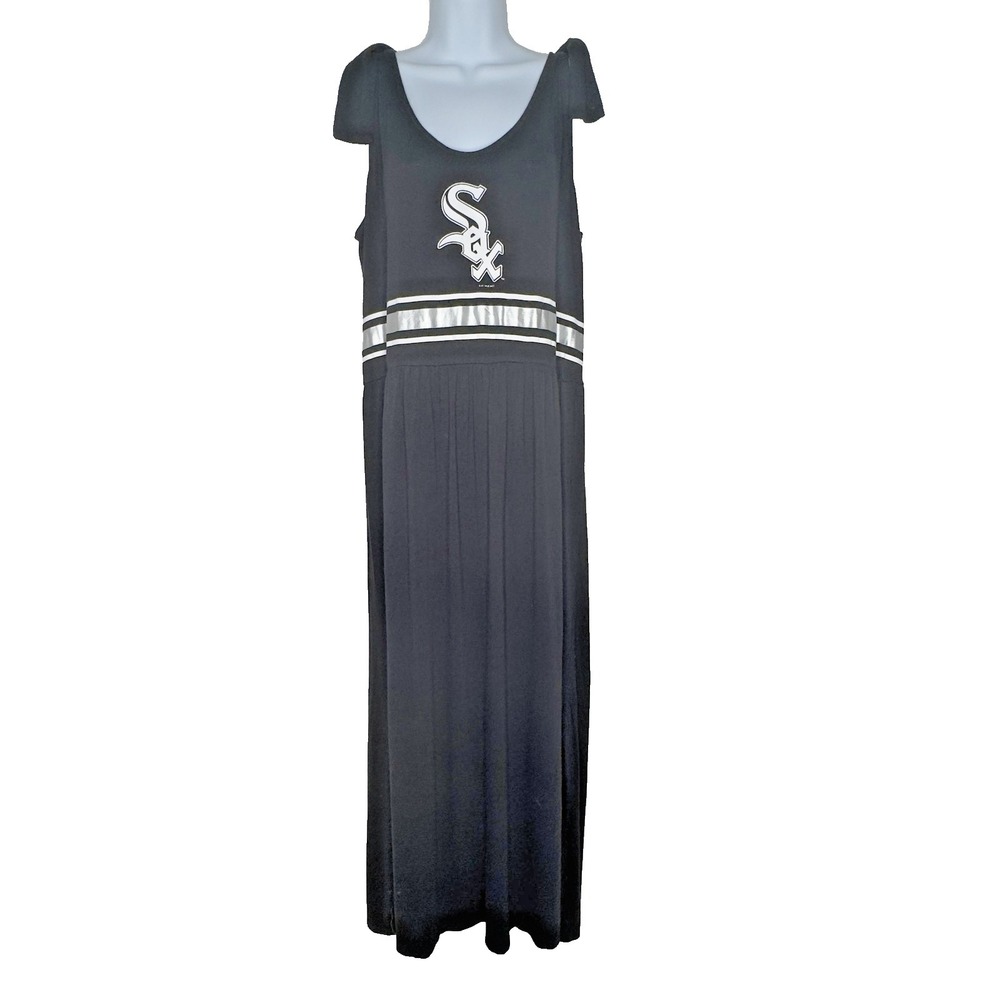 Chicago White Sox Dress Maxi Womens XL Black MLB Baseball Gameday Summer G III